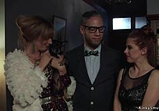 busty lesbian slave gets tied up whipped and fucked hard by dominant mistress!