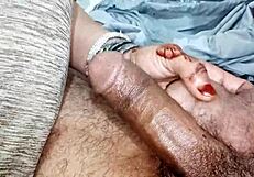 Muslim Mistress Gives Servant Handjob Massage with Dirty Talk in Clear Hindi Voice