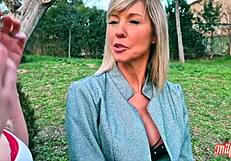 French sluts Emmy and Kyara, one blonde and one brunette, get destroyed in ffm threesome by big cock