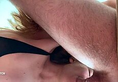 Cute Babe Sucks Dick Deep and Swallows Oral Creampie Load