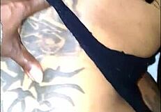 Pinky delivers best deep throat while Sexfeene handles deep penetration in ebony threesome