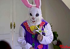 Stepmom And Stepdaughter Tricked Into Fucking Stepson On Easter