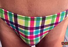 hey did you ever try masturbating in a sexy bikini like this handjob ejaculation at the beach outdoor