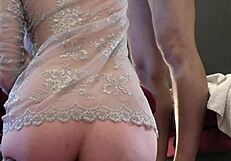 These two cute horny sluts challenge one guy in a dice game to make him cum first