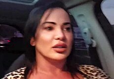 beautiful brunette milf with big clit and pussy rides big cock in public races