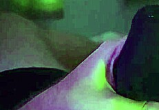 petite cute girl gives a handjob over her underwear in a romantic way.