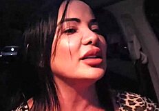 beautiful brunette milf with big clit and pussy rides big cock in public races