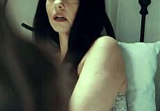 Watch this hot milf lure in a fresh 18+ lesbian babe for intense strapon smashing action!