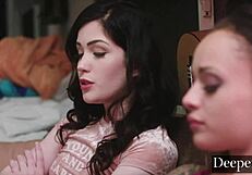 deeper! holly and evelyn take friendship further with licking and scissoring!