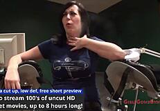 Nurse tina lee comet moans during backstage anal dildo fingering orgasm