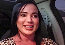 beautiful brunette milf with big clit and pussy rides big cock in public races