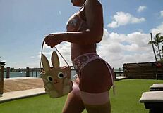i love how this cute bunny gets fucked outdoors in pov