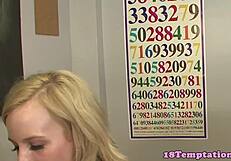 Watch this real amateur teen tugging my dick in POV.