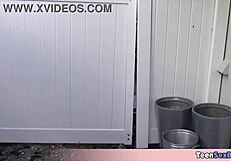 Cute Small Teen In Uniform Sells Cookies And Offers Her Pussy For Business.