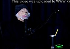 Hot Brunette Does Striptease Showing Beautiful Big Tits After Saying She Dislikes Exposure and Being with Famous People - Tifany Rocha Swing Cast on Sheer Red