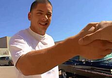 brunette hottie licks pussy then gets butthole fucked