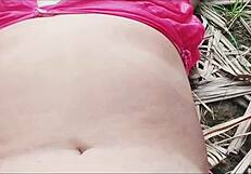 desi step aunt hot sex in field