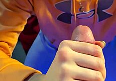 Milf wife sucks cock then gets fucked hard to creampie.