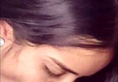 Young girl performs deep blowjob and swallows completely