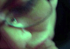 lecherous wife delivers a sloppy blowjob to her guy, gagging and choking!