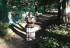 hairy mature flashing in the park