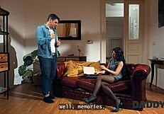 Daddy4K teen girlfriend cheats with old cocks in next room