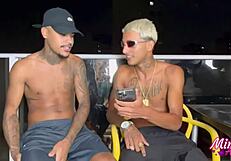 Funkeira Calls Young Guy To Her Ape And They Fuck On The Balcony