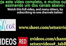 Beatriz and bybi in mini gangbang blowjob!