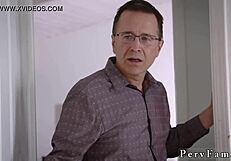 Stepmom gets belly cumshot on birthday, butt sex not for stepdad