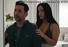 tricky dude consoles and roughly fucks his petite milf roommate jennifer white in the dorm with deepthroat!