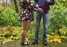 Couple That Pees Together Stays Together. Outdoor Mature Curvy Bonding Ensues.