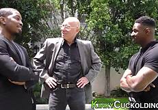 cuckolding milf gets her ass and tits sprayed hard