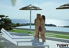 Tushy Fiance Begs For Ass Shared By Blonde Redhead Couple