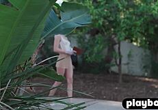 Does this tiny teen strip in the garden?