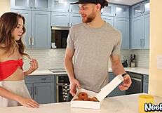 Daisy Fox gets jizz on her donut