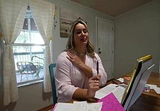 My hot step-mom bends over for doggystyle in her video