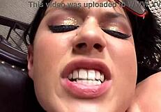 Eva Angelina keeps her glasses on during a hard-driving one-on-one scene with deepthroat and orgasm