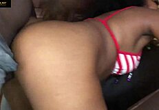 Threesome with stepbrother and club pickup girl