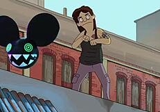 The Dancing Person From The Bob's Burgers Movie Bridged By A Lightwave - Deadmau5