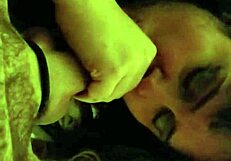 Dirty slut sucks cock and eats ass