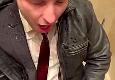 What happens in the office with leather suits?