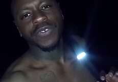 Showing natural tits privately on warm night, moving like a wolf!