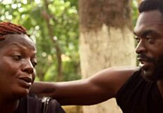 Stunning Black Babe Sucks Huge Cock Then Gets Pounded from Behind