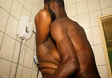 Stunning Black Babe Sucks Huge Cock Then Gets Pounded from Behind