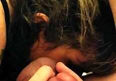 Dirty slut sucks cock and eats ass