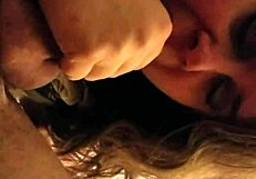 Dirty slut sucks cock and eats ass