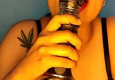 Horny Colombian Woman Plays with Dildo in Shower, Reaching Orgasm