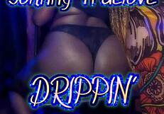 drippin ebony pussy striptease with clothes ripped
