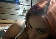 nice chat with the beautiful redhead