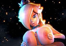 rosalina & peach titfuck